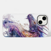 Waterverf Dragon iPhone Case (Achterkant (horizontaal))