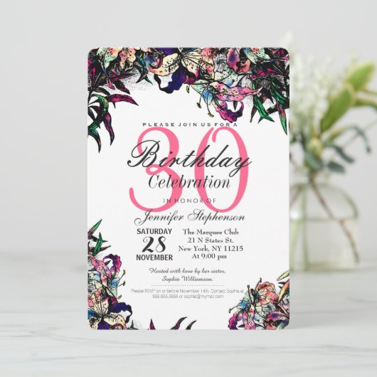 Waterverf Dragon Lelies verjaardagsfeestje Kaart (Staand voorkant)