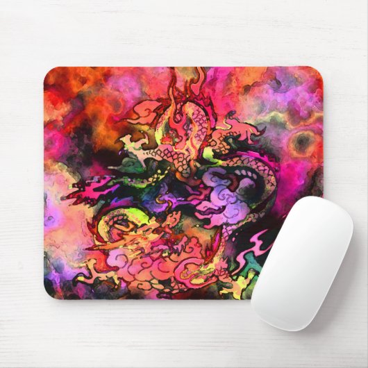 Waterverf Dragon Mousepad #2 Muismat (Met muis)