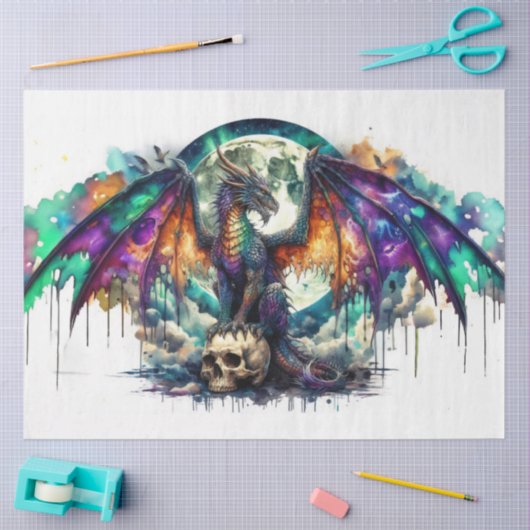 Waterverf Dragon Tissuepapier (Craft)