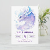 Waterverf Dragon Verjaardag Kaart (Staand voorkant)