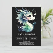Waterverf Dragon Verjaardag Kinderen Kaart (Staand voorkant)