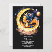 Waterverf Dragon Verjaardagsuitnodiging Kaart (Voorkant)