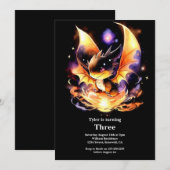 Waterverf Dragon Verjaardagsuitnodiging Kaart (Voorkant / Achterkant)