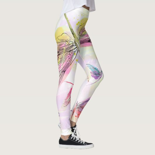 Waterverf Dragonflies Legging (Rechts)