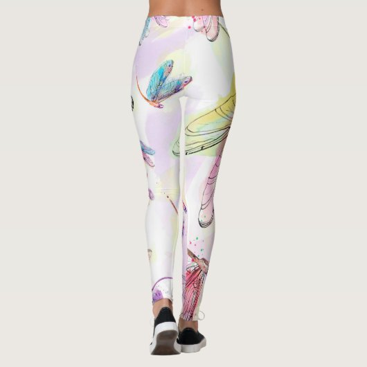 Waterverf Dragonflies Legging (Achterkant)
