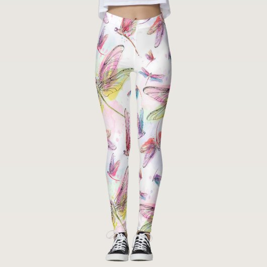 Waterverf Dragonflies Legging (Voorkant)