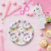 Waterverf Dragonflies PapierBord Papieren Bordje (Feest)