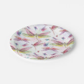 Waterverf Dragonflies PapierBord Papieren Bordje (Gekanteld)