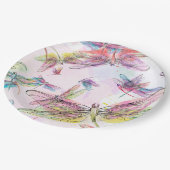 Waterverf Dragonflies PapierBord Papieren Bordje (Gekanteld)