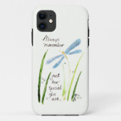 Waterverf Dragonfly Altijd tekst onthouden Case-Mate iPhone Case (Achterkant)