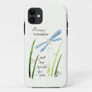 Waterverf Dragonfly Altijd tekst onthouden Case-Mate iPhone Case