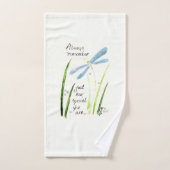  Waterverf Dragonfly Altijd tekst onthouden Handdoek (Handdoek)