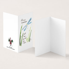  Waterverf Dragonfly Altijd tekst onthouden Kaart