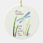 Waterverf Dragonfly Altijd tekst onthouden Keramisch Ornament (Achterkant)