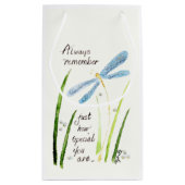  Waterverf Dragonfly Altijd tekst onthouden Klein Cadeauzakje (Achterkant)