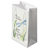  Waterverf Dragonfly Altijd tekst onthouden Klein Cadeauzakje (Voorkant Gekanteld)