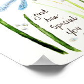 Waterverf Dragonfly Altijd tekst onthouden Poster (Hoek)