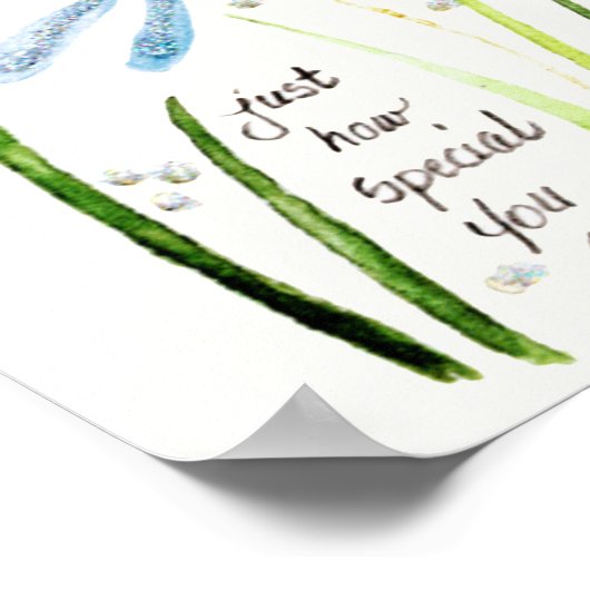  Waterverf Dragonfly Altijd tekst onthouden Poster (Hoek)