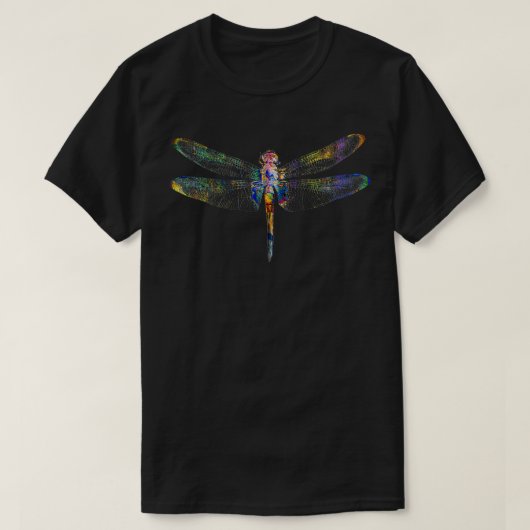 Waterverf Dragonfly Art Retro T-shirt (Design voorkant)