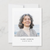 Waterverf Dragonfly Begrafenisfoto Dank u Bedankkaart (Achterkant)