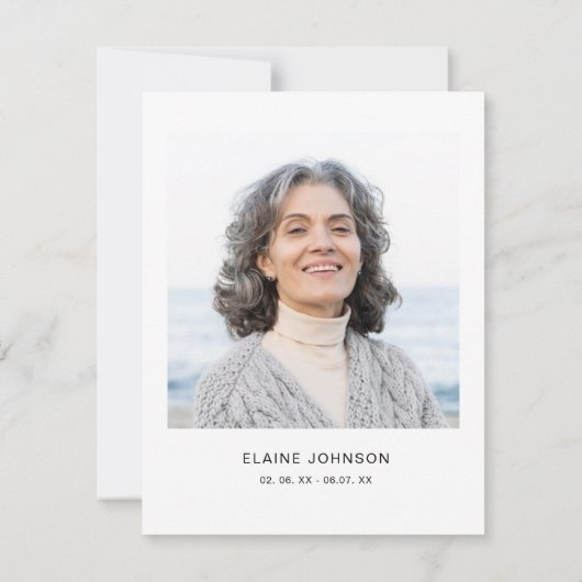 Waterverf Dragonfly Begrafenisfoto Dank u Bedankkaart (Achterkant)