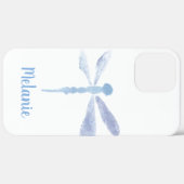 Waterverf Dragonfly Blue Paars Monogrammed Case-Mate iPhone Case (Achterkant / Rechts)