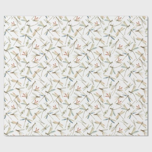 Waterverf Dragonfly Cadeaupapier (Vlak)