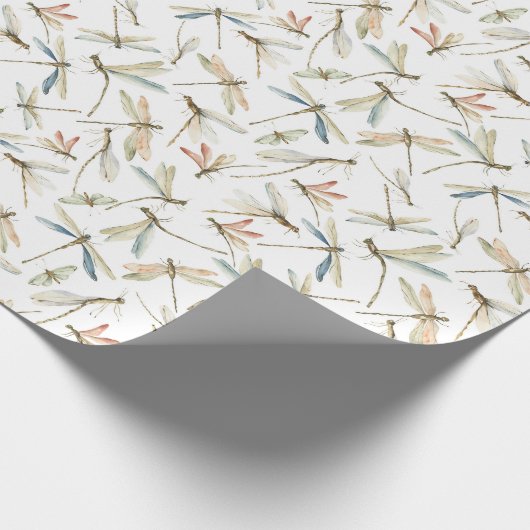 Waterverf Dragonfly Cadeaupapier (Hoek)