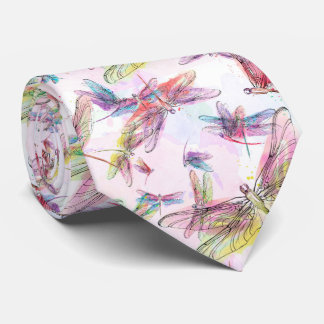 Waterverf Dragonfly Design stropdas 2