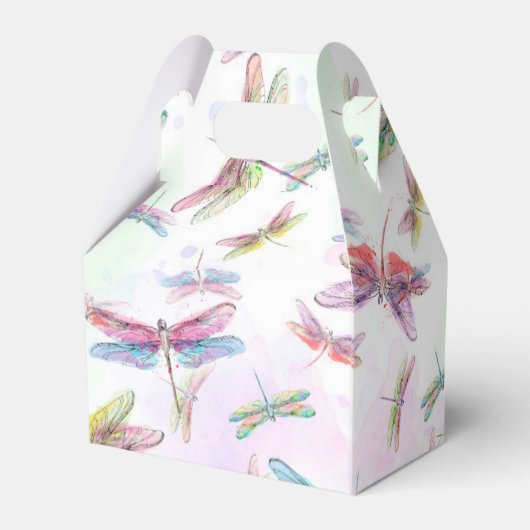 Waterverf Dragonfly Favor Box Bedankdoosjes (Achterkant)