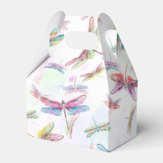 Waterverf Dragonfly Favor Box Bedankdoosjes (Voorkant Zijde)
