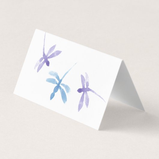 Waterverf Dragonfly Hand Painted Company Visitekaartje (Achterkant)