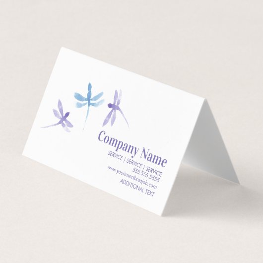Waterverf Dragonfly Hand Painted Company Visitekaartje (Voorkant)