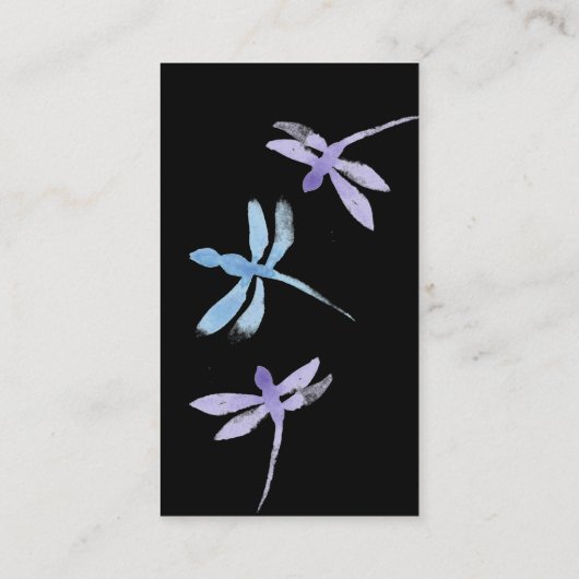 Waterverf Dragonfly Hand Painted Company Visitekaartje (Achterkant)