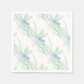 Waterverf Dragonfly in Soft Blues en Green art Servetten (Voorkant)
