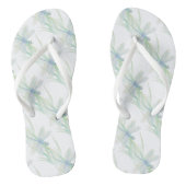 Waterverf Dragonfly in Soft Blues en Green art Teenslippers (Voetbed)