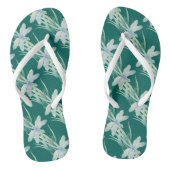 Waterverf Dragonfly in Soft Blues en Green art Teenslippers (Voetbed)