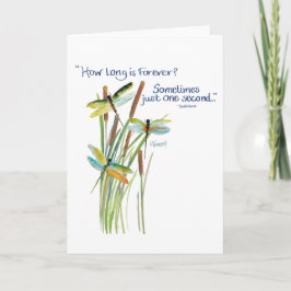 Waterverf Dragonfly Kaart met Lewis Carroll quote