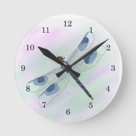 Waterverf Dragonfly-klok Ronde Klok