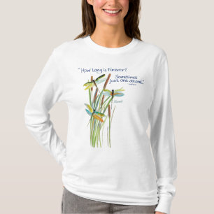 Waterverf Dragonfly met Lewis Carroll T-shirt