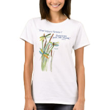 Waterverf Dragonfly met Lewis Carroll