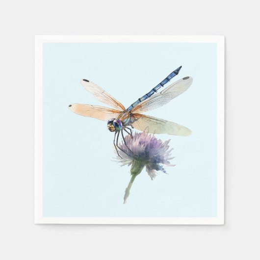 Waterverf Dragonfly Napkins Servet (Voorkant)
