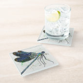 Waterverf Dragonfly Onderzetter Glazen Onderzetter (Schuin)