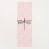 Waterverf Dragonfly op roze Yogamat (Achterkant)