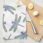 Waterverf Dragonfly-patroon Theedoek (Quarter Fold)