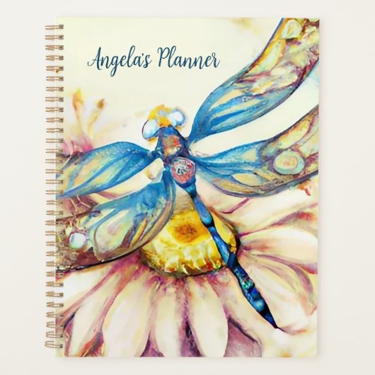Waterverf Dragonfly, persoonlijke planner (Voorkant)