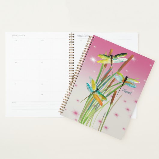 Waterverf Dragonfly Pink Planner (Display)