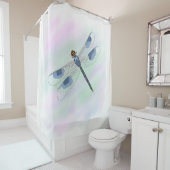 Waterverf Dragonfly Shower Curtain Douchegordijn (In situ)