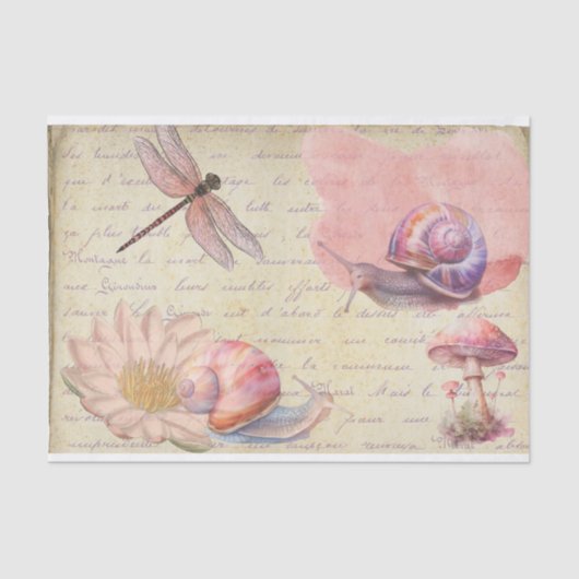 waterverf  dragonfly-slak ontleding tissuepapier (Voorkant)